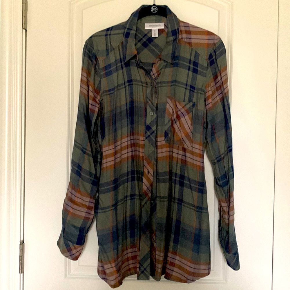 Motherhood Maternity button up shirt- Medium